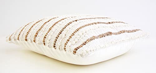 Thro By Marlo Lorenz 20X20 Kloven Woven Cotton Jute Details Throw Pillow, Multi-Colored #TOP2