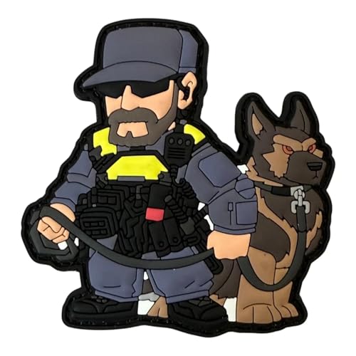 Morale Patch Patchlab K9 Schäferhund Hundestaffel Polizei/Zoll – Taktischer Hundeführer Aufnäher mit Hakenklett Gear, Kleidung EDC Patch-Board