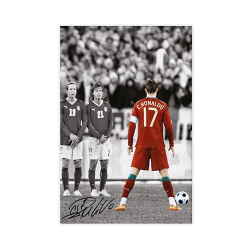 YACJZDD Cristiano Ronaldo - 4 pósteres en lienzo para decoración de pared, pinturas para sala de estar, dormitorio, 30 x 45 cm
