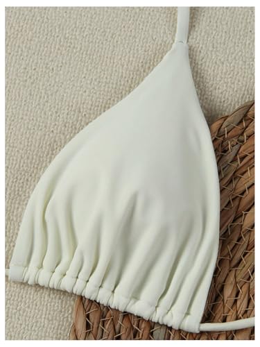 SHENHE Women's Triangle String Bikini Set 2 Piece Halter Swimsuits Starfish Metal Linked Swim Set3