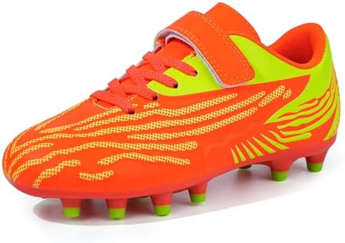 JABASIC Kinder Fußballschuhe für festen Boden Stollenschuhe für Jungen und Mädchen