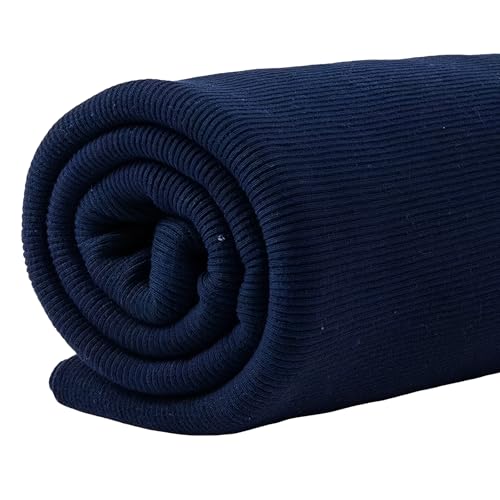 Cotton Ribbing Fabric, Strech Knit Rib Material for Clothing Cuffs Repair, Neckline, Collar, Pants