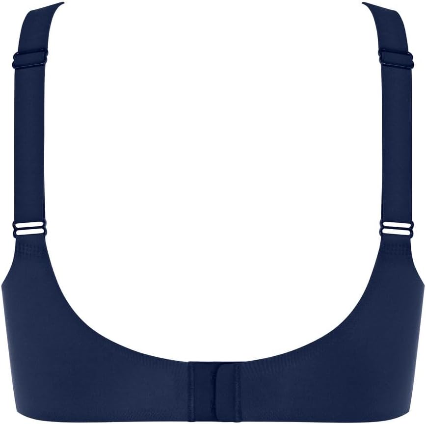Sloggi Zero Feel Soft Bra Non Wired Soft Cup Hook & Eye Bra Seamless Lingerie Navy