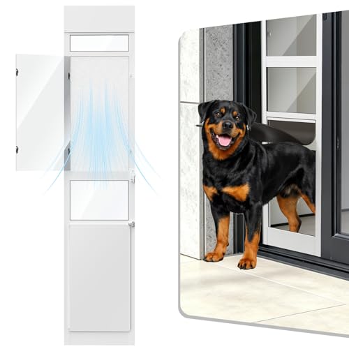 X-Large Dog Door for Sliding Glass Door, Adjustable Height 75 4/5
