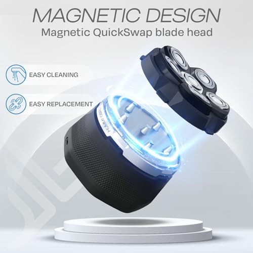 HUMMINGBIRD MK3 Electric Head Shavers for Bald Men - No Nick Electric Razor for Men, Cordless USB C Rechargeable, Waterproof Wet/Dry Shave, 6 Blade Head, LED Display, Rotary Skull Shaver with Case - Thumbnail 5