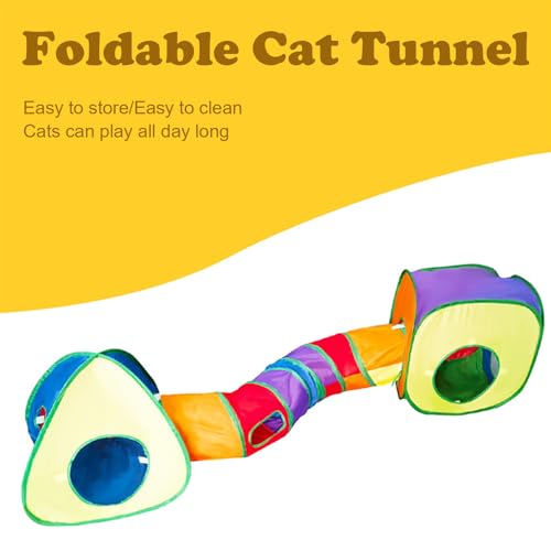 Túnel para gatos de interior con cubos y pelota para salones 3