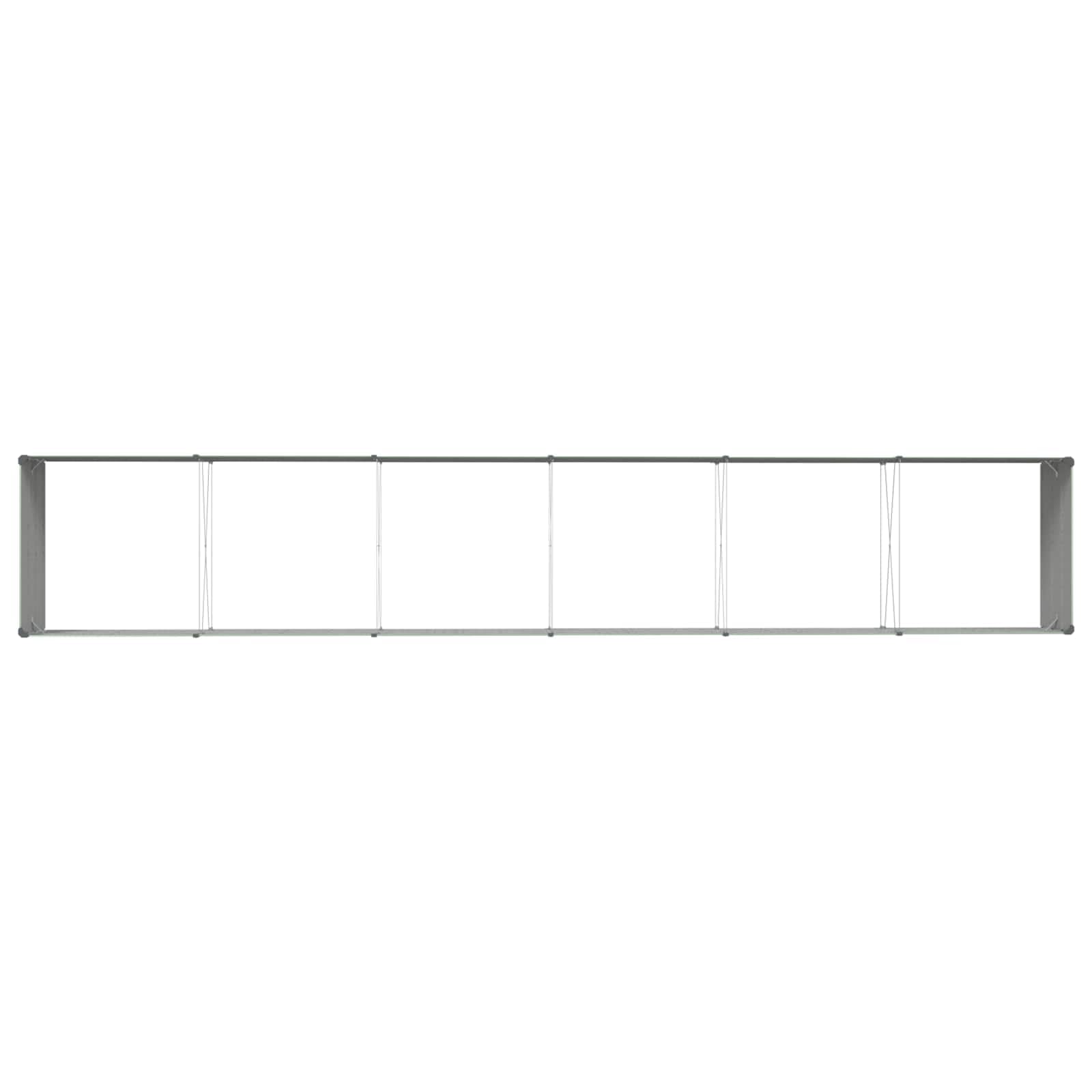 Jardinera rectangular 580 cm acero galvanizado verde pastel | Estilo industrial, amplio espacio para plantas, fácil montaje, uso al aire libre, bajo mantenimiento