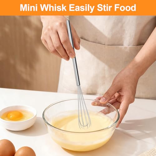 Tnlaile 2 Pcs Mini Whisk Set