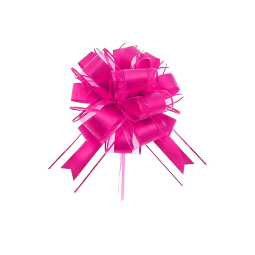 LifgWas Geschenkschleife Rosa Groß(25cm) Geschenkbänder Ziehschleife Rosa Schmetterlingsknoten Manuell Ziehen Geschenk Schleife für Verpacken Hochzeit Geburtstag Weihnachten