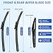 ANIKLUIM® Wiper Blades for 2014-2007 Smart Fortwo Front Windshield Wipers,23 Inch+21 Inch+10 Inch,Durable and Quiet (Pack of 3)