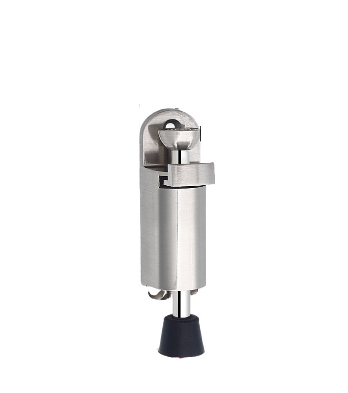 Hqycl Small-Silver Door Stopper Kickdown Door Stop Spring Loaded Telescopic Step On/Off Door Holder Randomly Stop Hardware