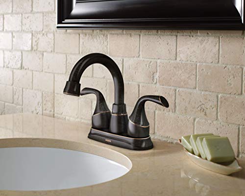 Moen 84115BRB 84115 Idora Two-Handle Centerset Bathroom Sink Faucet with Drain Assembly, Mediterranean Bronze by Moen - Image 2