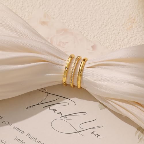ZHESHY Stackable Gold Rings for Women That Don't Tarnish Rings - image 6