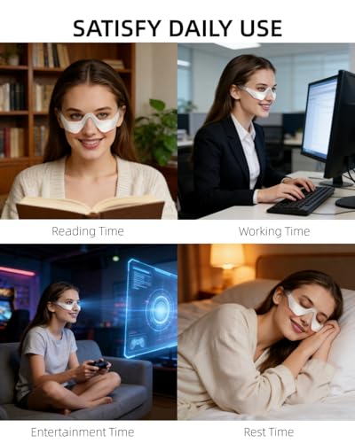 AIPOERTWS Under Eye Red Light Therapy Glasses, Red Light Therapy Device for Eyes, Newtiful Eye Pods for Eye Bags, Lightweight Eye Massager for Women & Men Gift, Eyepods for Dark Circless Eye Strain — view 4
