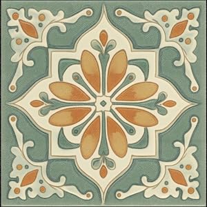 Graphixdesign Moroccan Tile Stickers for Kitchen Backsplash Bathroom Floor Wood Glass Stick Home Decor Furniture (36 Pic) (A, 8X8 Inch)-image-33