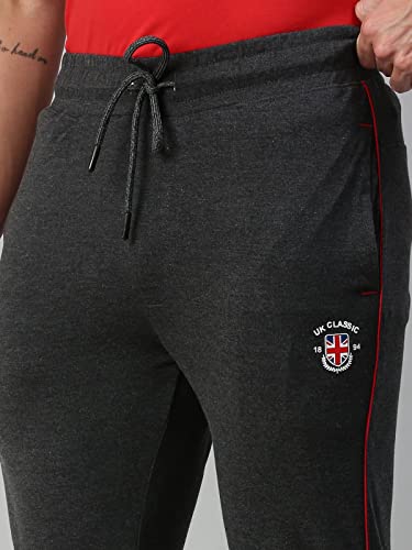 Image of ONN UK Classic Men's Premium Combed Cotton Track Pant | Smooth Feel, Extra Sweat Absorbent Loungewear | Regular Fit Solid Track Pant with Dual Side Pockets with one Side Zipper