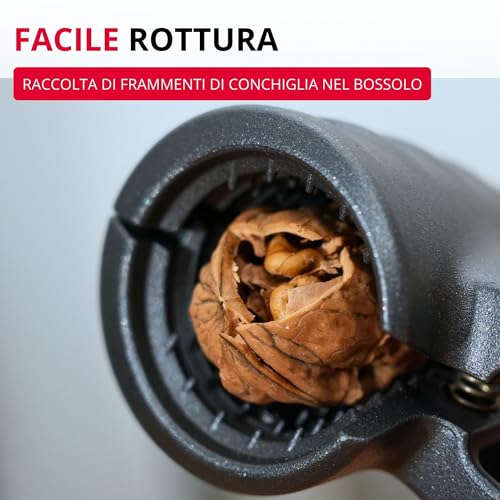 Westmark Schiaccianoci Nussprofi – robusto schiaccianoci per noci, noci brasiliane e nocciole, facile da usare, include pinze per tenerlo in mano – alluminio, Antracite/Rosso - immagine 5