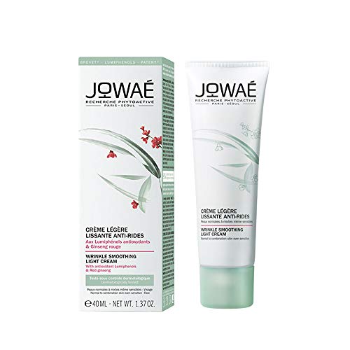 JOWAÉ Crema Viso Antirughe Levigante Leggera con Ginseng Rosso, per Pelle da Normale a Mista, anche Sensibile, Formato da 40 ml