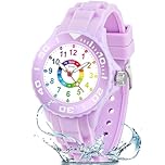DTKID Kids Watch for Boys Girls, Boy's Analog Quartz Watch with Silicone Strap, Rotating Bezel, Waterproof Children's Watches Ages 4-12