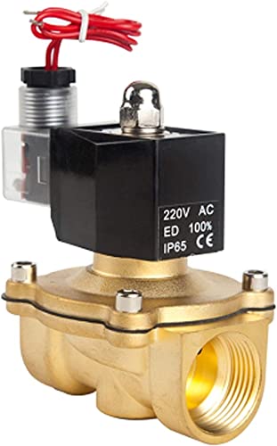 Vanne d'eau en laiton électrovanne 220V DN25 1 pouce IP65 normalement fermée eau huile - 6