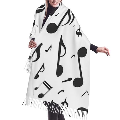 Lightweight Scarves Retro Piano Keys Music Fashion Scarf for Women Warm Soft Winter