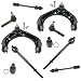 10 Piece Steering & Suspension Kit Control Arms Ball Joints Tie Rods End Links