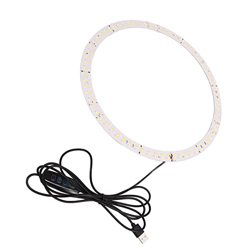 Ring LED Lamp Board, 3200k à 5600k Température de Couleur Haute Luminosité Forme de Cercle Interrupteur de Fil de Panneau de Lumière LED pour Softbox Fill Light