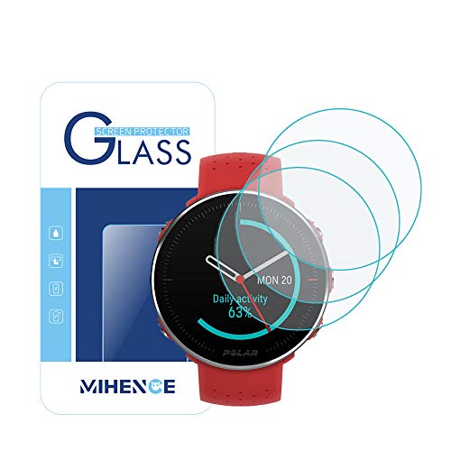 【3PCS】 for Polar Vantage M Tempered Glass Screen Protector, 9H Premium Real Screen Protector for Polar Vantage M Watch Anti Scratch Protector