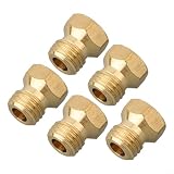 Kit de conversión de gas natural de 5 piezas de boquillas de inyector para estufa de 5 quemadores para estufa de GLP, piezas de repuesto M6 Threadtor Boquilla Set