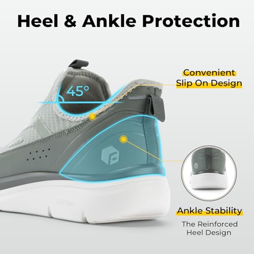 Image of FitVille Men's Extra Wide Slip on Walking Shoes with Arch Support Men Slip on Sneakers for Foot Pain Relief-Stepease V2