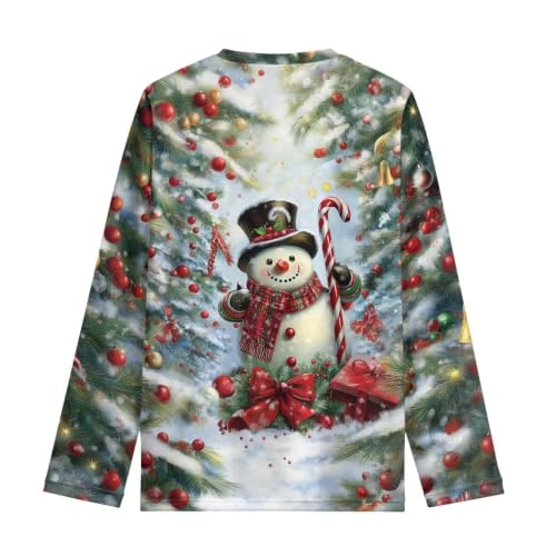 Image of Girls Long Sleeve Shirts Casual Crewneck Soft T-shirts for Girls 3-16 Years Old