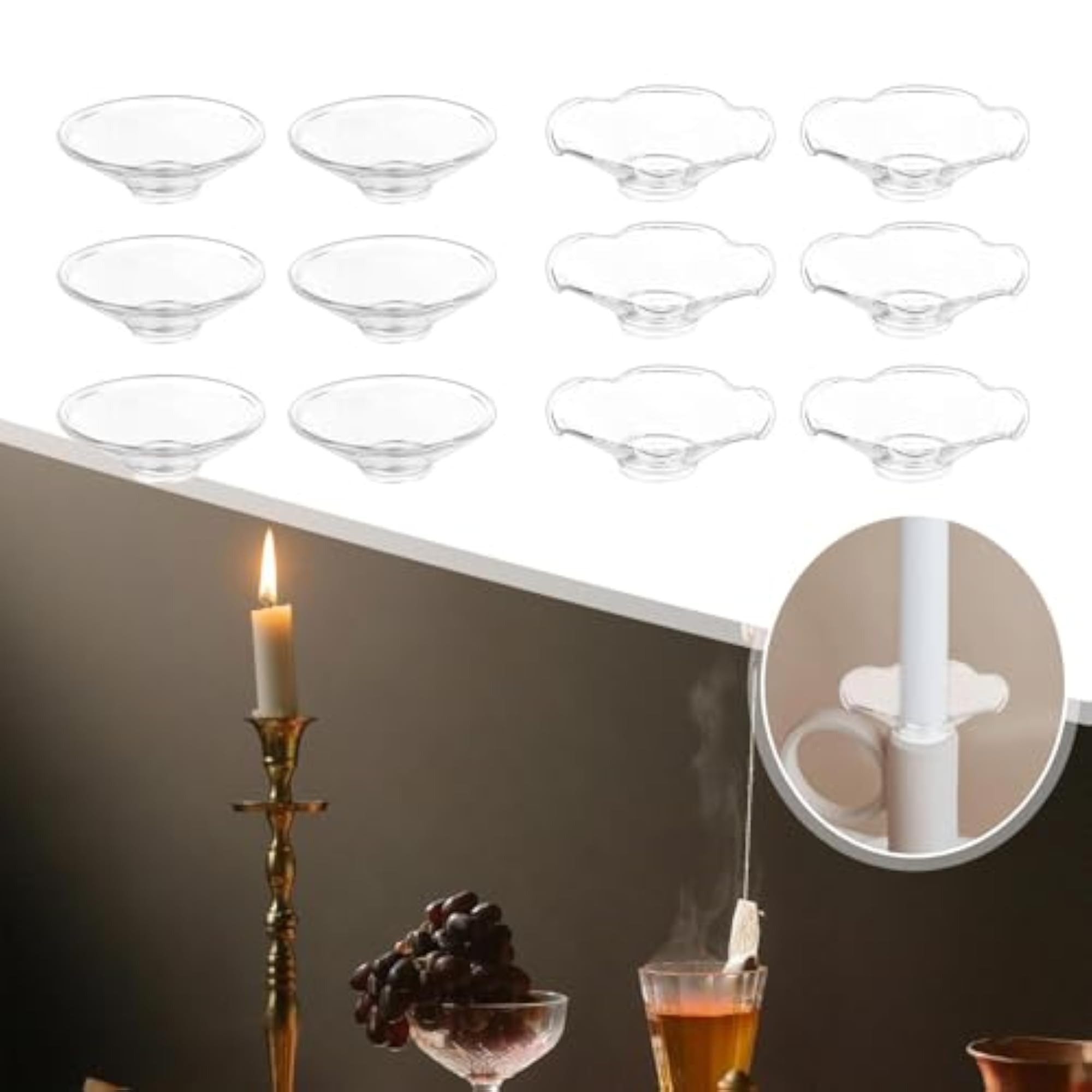 Candle Drip Protectors Disc Set for Birthday Home Use