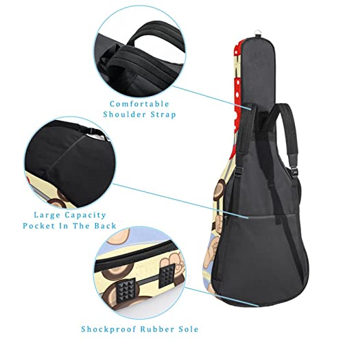 Housse imperméable pour guitare acoustique avec double bandoulière et poche Jaune citron vert, Multicolore 10., 42.9×16… - Les Beatles, Paul McCartney, John Lennon, RIngo Starr, George Harrison Housse imperméable pour guitare acoustique avec double bandoulière et poche Jaune citron vert, Multicolore 10., 42.9x16… – Image 4
