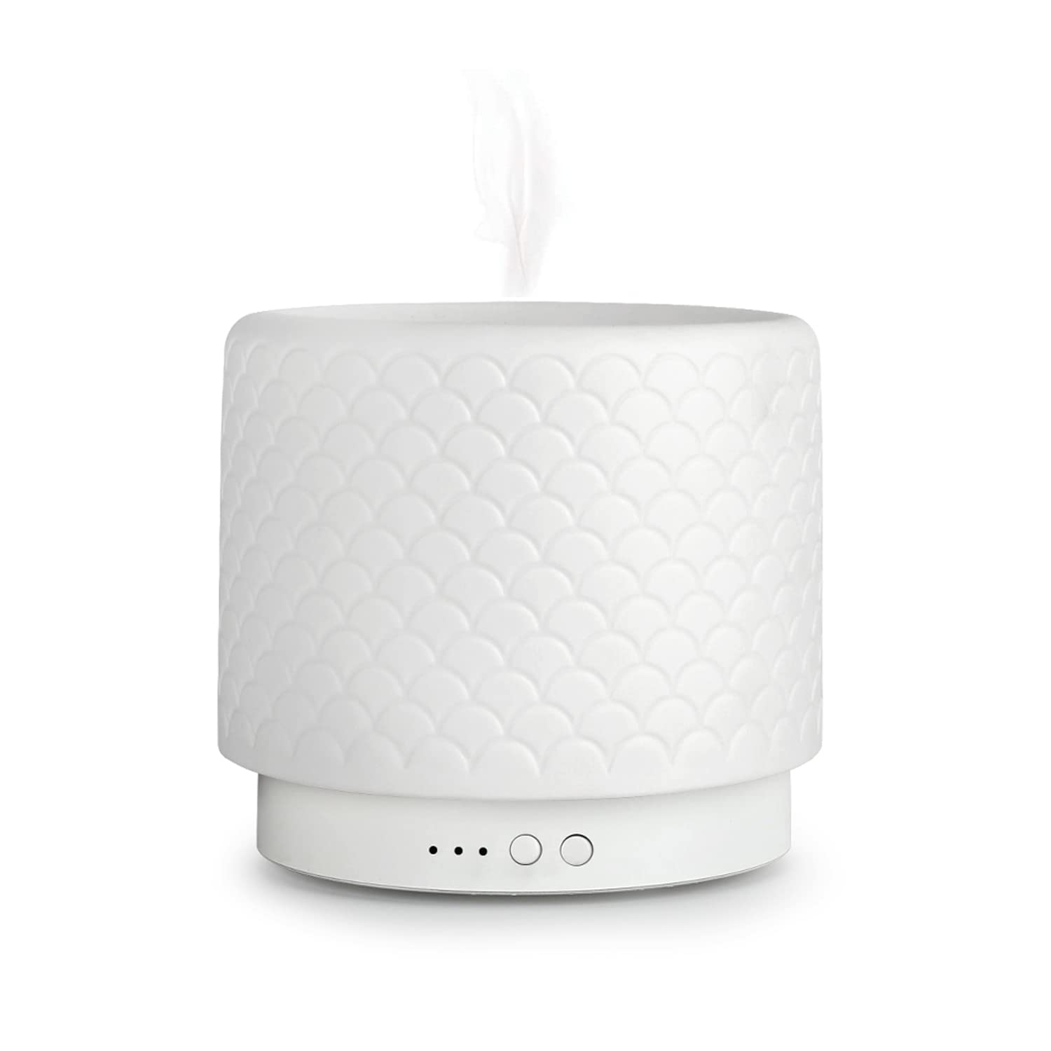 ZEIGGA LAB Ceramic Essential Oil Diffuser 280ml Cool Mist Aromatherapy Diffusers for Large Room with 7 LED Lights Moz-M5