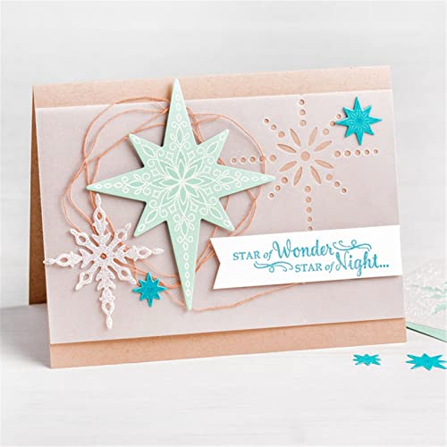 Fawenucy Scrapbooking Die-Cuts, Christmas Metal Cutting Dies For Card Making, Paper Craft Punch Template, Background Embossing Stencils, Diy Album Décor/Christmas Snowflakes-12.4X8.3Cm #TOP4