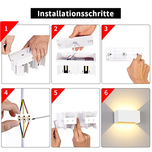 ERWEY 12W Lampada da Parete per Interni/Esterni