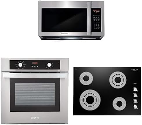 Cosmo 3-Piece 30" Electric Cooktop 30" Over The Range Microwave 24" Wall Oven