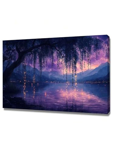 Tableau violet design pour salon élégant et décoration murale chic
