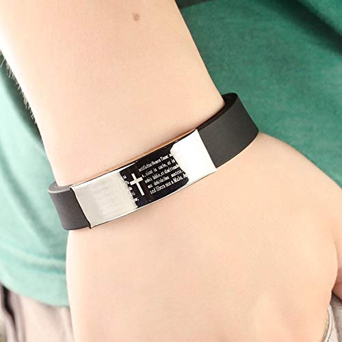 Pulseira de Silicone com Oração Pai Nosso