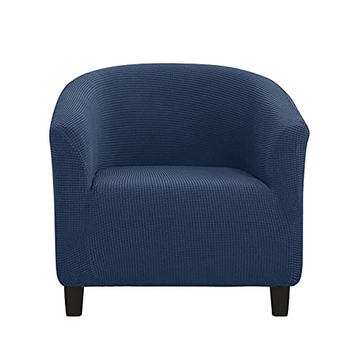 Jhld Jacquard Club Chair Slipcover, Microfiber Armchair Covers 1 Piece Stretch Tub Chair Covers Washable Furniture Protector For Counter Living Room Bathroom-Navy- Club Chair #TOP3