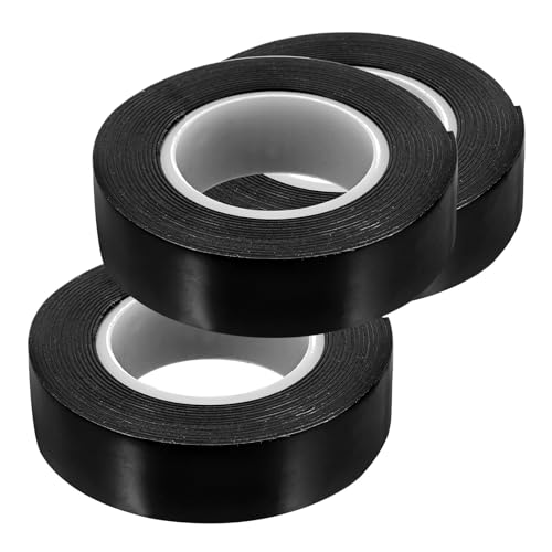 Homoyoyo Cinta de Fricción Autoadhesiva Negra 3 Rollos, Cinta Aislante Multifuncional de Caucho para Cableado Eléctrico y Reparación de Tuberías, Resistente al Desgaste y Aislamiento