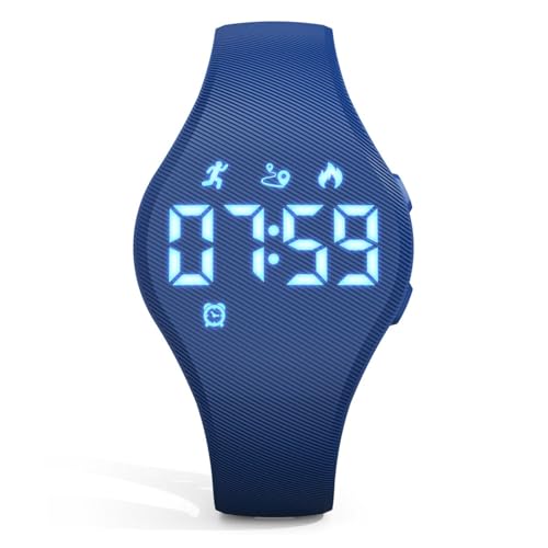 Focwony Digitale Fitness-Tracker-Uhr für Kinder mit LED-Anzeige, für 5–15 Jahre,...