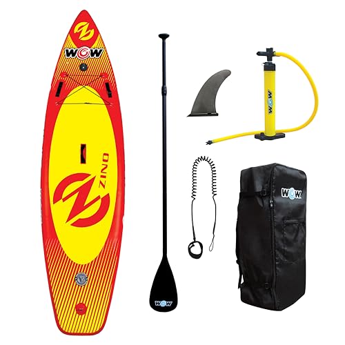 WOW Sports - Zino Paddleboard - Inflatable Paddleboard with Pump & Carrying Case - Perfect Lake Accessory