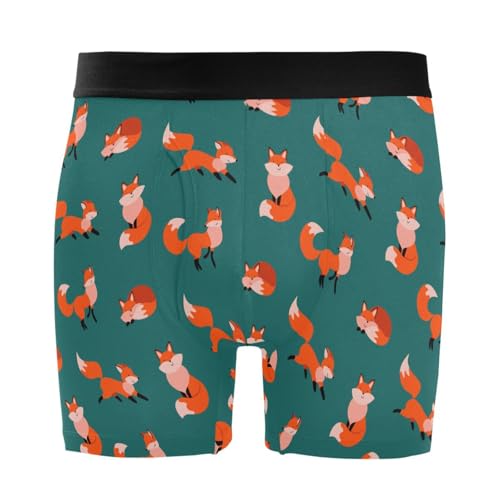 Men's Boxer Briefs Novelty Soft and Breathable with Fly Fox Underwear for Men