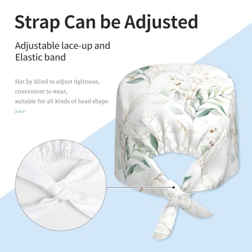 Image of Unisex Adjustable Surgical Sweatband - Elastic Bandage Cap - Scrub Caps for Nurse Working Cap