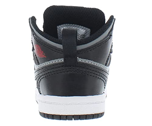 Toddler's Jordan 1 Mid Black/Gym Red-Particle Grey (640735 096) - 64