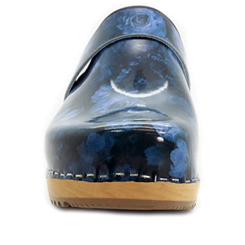 Image of Bjork Maja Wood Open Back Leather Clogs