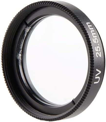UV 保護レンズ フィルター、25 25.5 27 28 30 30.5 34 35.5 39 Mm 業界のビデオ検査顕微鏡カメラ用の小型レンズ フィルター (25.5mm,ブラック)