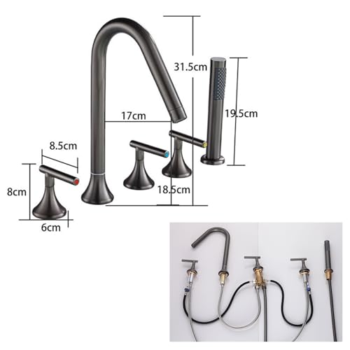 Mitigeur bain douche cascade LWX avec douchette rotation 360 - 6