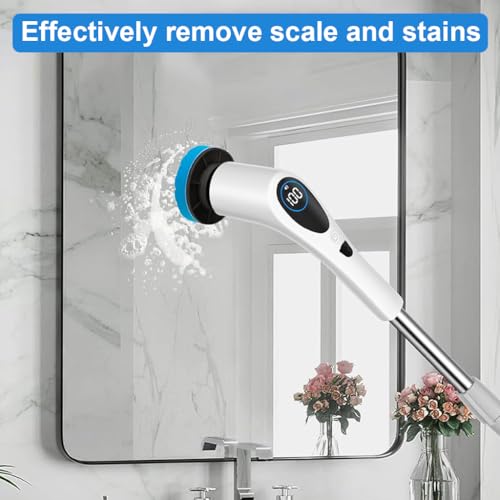 Image of Supvox 4Pcs Replacement Attachment Cleaning Kit for Electric Cleaning Brush, Sponge Pad, Scouring Pad, Fleece Buffing Pad, Microfiber Pad Universal Electric Spin Scrubber Replacement Head